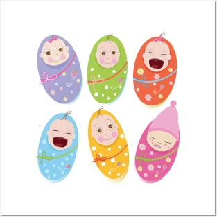 Cute swaddle babies Posters and Art